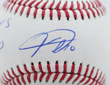 Yuli Gurriel Autographed Rawlings OML Baseball w/17 WS Champs -JSA W *Blue Image 2