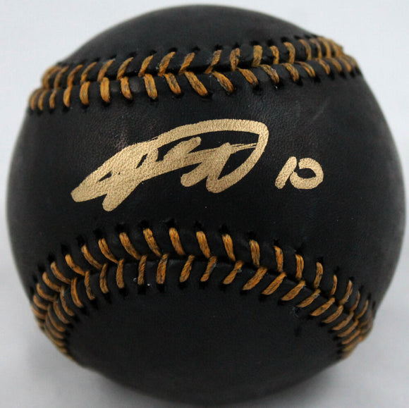 Yuli Gurriel Autographed Rawlings Black OML Baseball-JSA W *Gold Image 1