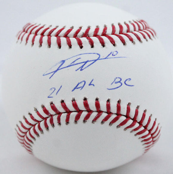 Yuli Gurriel Autographed Rawlings OML Baseball w/21 AL BC-JSA W *Blue Image 1