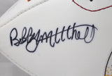 Bobby Mitchell Autographed Washington Redskins Logo Football W/ HOF- JSA W Auth Image 2