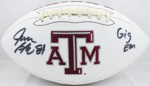 Jace Sternberger Autographed Texas A&M Aggies Logo Football w/ Gig Em- JSA W Auth Image 1