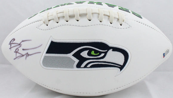 Brian Bosworth Autographed Seattle Seahawks Logo Football- Beckett Auth Image 1