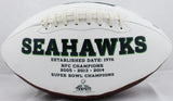 Brian Bosworth Autographed Seattle Seahawks Logo Football- Beckett Auth Image 3