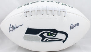 Curt Warner Autographed Seattle Seahawks Logo Football with ROH and JSA W Auth Image 1