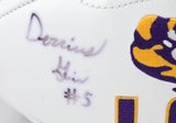 Derrius Guice Autographed LSU Tigers Logo Football- JSA Witness Auth Image 2