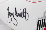 Troy Smith Autographed Ohio State Buckeyes Logo Football w/ HT- JSA W Auth Image 2