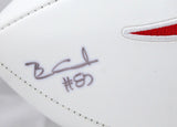 Ben Coates Autographed New England Patriots Logo Football- Beckett Auth Image 2