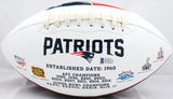 Ben Coates Autographed New England Patriots Logo Football- Beckett Auth Image 3