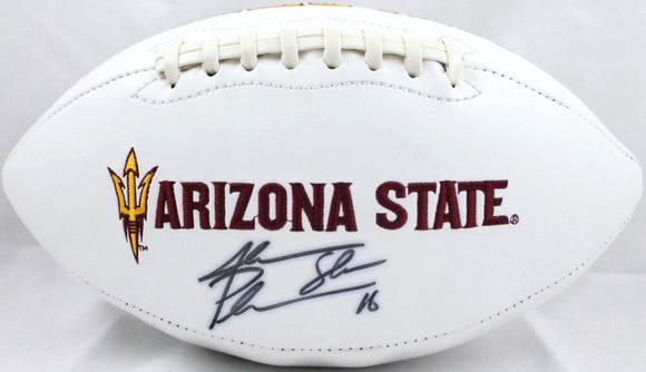 Jake Plummer Autographed Arizona State Logo Football - Beckett Authenticated *Black Image 1
