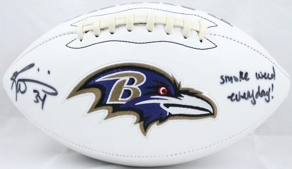 Ricky Williams Autographed Baltimore Ravens Logo Football W/ SWED- JSA W Auth Image 1
