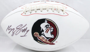 Kelvin Benjamin Autographed Florida State Seminoles Logo Football- Beckett Auth Image 1