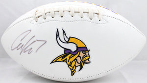 Case Keenum Autographed Minnesota Vikings Logo Football- JSA W Auth *L Image 1