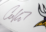 Case Keenum Autographed Minnesota Vikings Logo Football- JSA W Auth *L Image 2