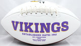 Case Keenum Autographed Minnesota Vikings Logo Football- JSA W Auth *L Image 3