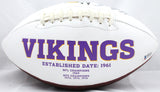 Adrian Peterson Autographed Minnesota Vikings Logo Football- Beckett Auth Image 3