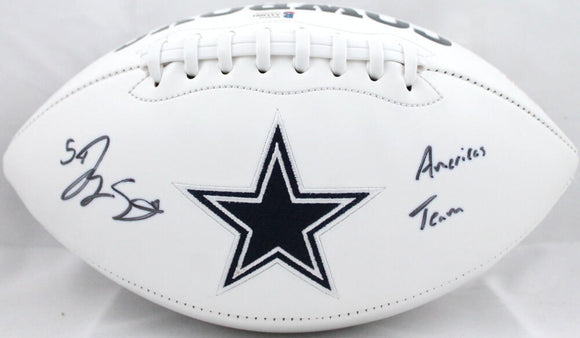 Jaylon Smith Autographed Dallas Cowboys Logo Football w/ AT- Beckett W *Black Image 1