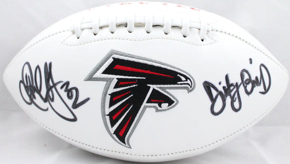 Jamal Anderson Autographed Atlanta Falcons Logo Football w/Insc.- JSA Witnessed Auth Image 1