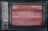 2001 Topps Chrome Traded #T133 Deion Sanders Auto Yankees BAS Autograph 10  Image 2