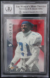 1998 Playoff Momentum Hobby Red #61 Deion Sanders Cowboys BAS Autograph 10 Image 2