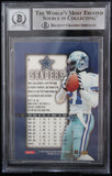1996 Ultra Sensations Blue #28 Deion Sanders Dallas Cowboys BAS Autograph 10  Image 2