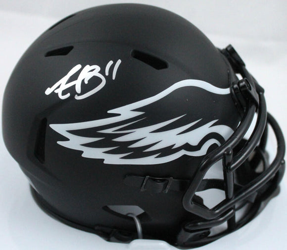 A.J. Brown Autographed Philadelphia Eagles Eclipse Speed Mini Helmet-Beckett W Hologram *Silver Image 1