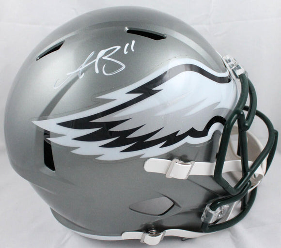 AJ Brown Autographed Philadelphia Eagles F/S Flash Speed Helmet-Beckett W Hologram *White Image 1