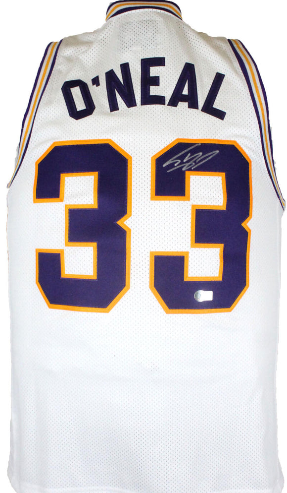 Shaquille O'Neal Autographed LSU White Retro Brand Jersey-Beckett W Hologram *Silver Image 1