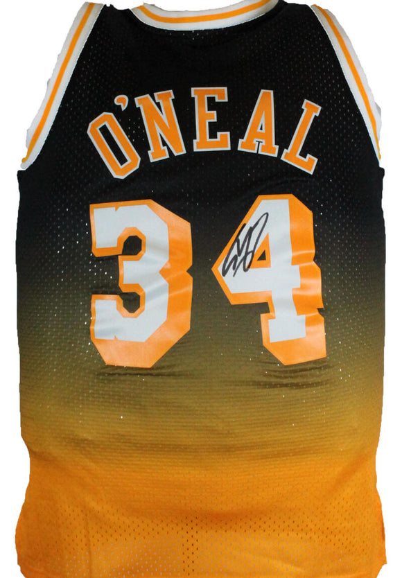 Shaquille O' Neal Signed LA Lakers Fadeaway Mitchell&Ness HWC Swingman Jersey-Beckett W Hologram *Black Image 1
