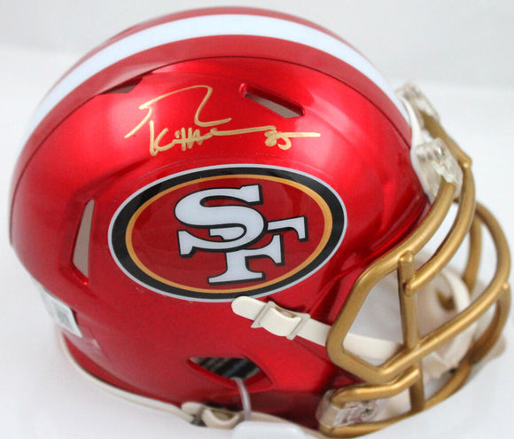 George Kittle Autographed San Francisco 49ers Flash Mini Helmet- Beckett W Hologram *Gold Image 1