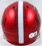 George Kittle Autographed San Francisco 49ers Flash Mini Helmet- Beckett W Hologram *Gold Image 3