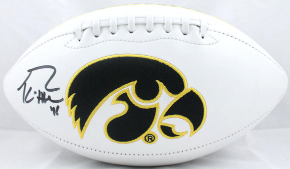 George Kittle Autographed Iowa Hawkeyes Logo Football-Beckett W Hologram *Black Image 1