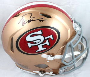 George Kittle Autographed 49ers F/S Speed Authentic Helmet-Beckett W Hologram *Black Image 1