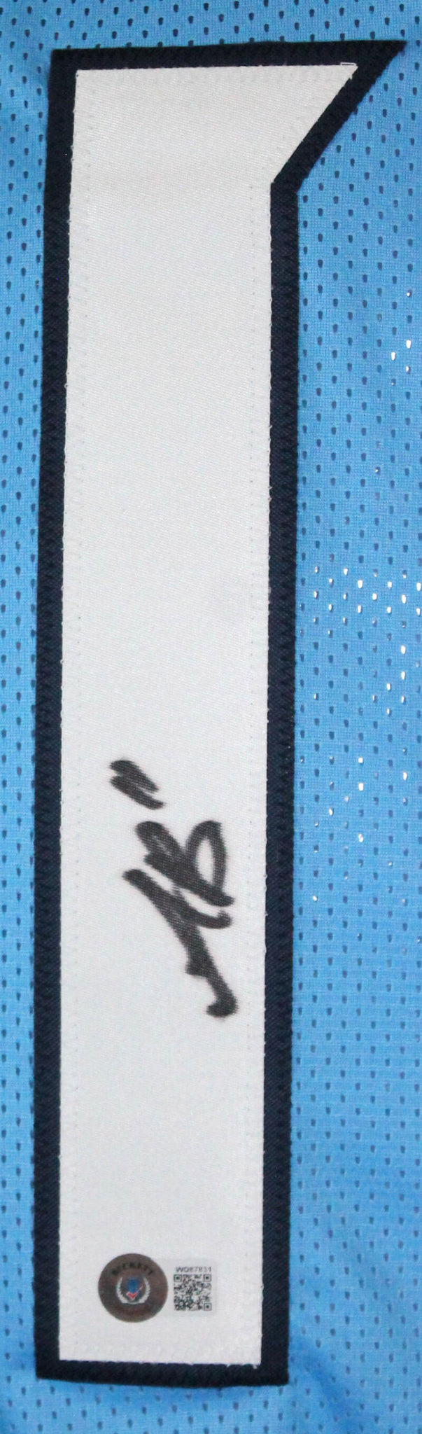 The Jersey Source AJ Brown Autographed Light Blue Pro Style Jersey White #-Beckett W Hologram *R1