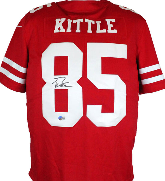 The Jersey Source George Kittle Signed San Francisco 49ers White Nike 75th Anniversary Vapor Limited Jersey-Beckett W Hologram