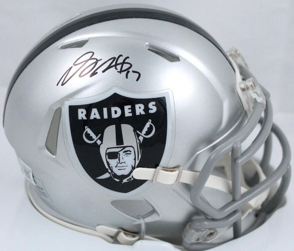 Davante Adams Autographed Las Vegas Raiders Speed Mini Helmet-Beckett W Hologram *Black Image 1