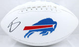 Stefon Diggs Autographed Buffalo Bills Logo Football-Beckett W Hologram *Left *Black Image 1