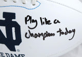 Michael Mayer Autographed Notre Dame Logo Football w/Play Like a Champion-Beckett W Hologram *Black Image 3