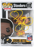 Jerome Bettis Autographed Pittsburgh Steelers Funko Pop Figurine #117-Beckett W Hologram *Yellow Image 1