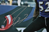 Ray Lewis Autographed Baltimore Ravens 8x10 Grunt Photo-Beckett W Hologram *Silver Image 2