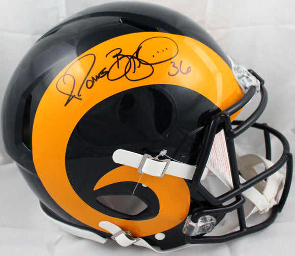 Jerome Bettis Autographed Rams F/S 81-99 Speed Authentic Helmet-Beckett W Hologram *Black Image 1