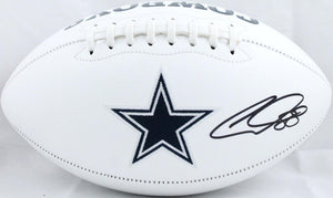 Cowboys CeeDee Lamb Signed White Panel Logo Football Fanatics