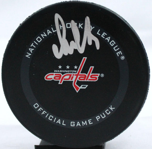 Alexander Ovechkin Autographed Washington Capitals Official Game Puck-Fanatics *Silver Image 1