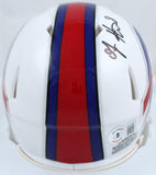 O.J. Howard Autographed Buffalo Bills 2021 Speed Mini Helmet-Beckett W Hologram *Black Image 3