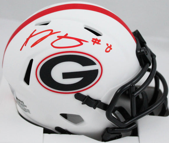 AJ Green Autographed Georgia Bulldogs Lunar Speed Mini Helmet-Beckett W Hologram *Red Image 1