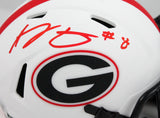 AJ Green Autographed Georgia Bulldogs Lunar Speed Mini Helmet-Beckett W Hologram *Red Image 2