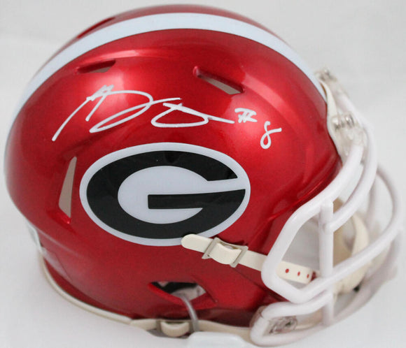 AJ Green Autographed Georgia Bulldogs Flash Speed Mini Helmet-Beckett W Hologram *White Image 1