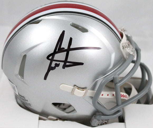 Cris Carter Autographed Ohio State Buckeyes Speed Mini Helmet-Beckett W Hologram *Black Image 1