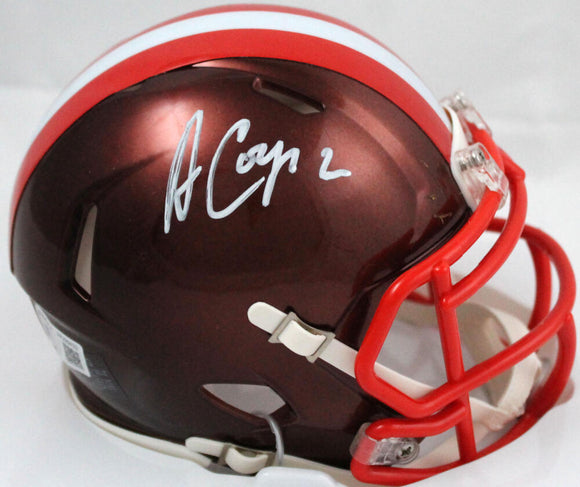 Amari Cooper Autographed Cleveland Browns Flash Speed Mini Helmet-Beckett W Hologram *White Image 1