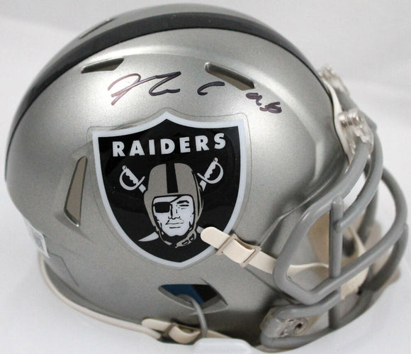 Raiders Maxx Crosby Signed Flash Speed Mini Helmet BAS Witnessed