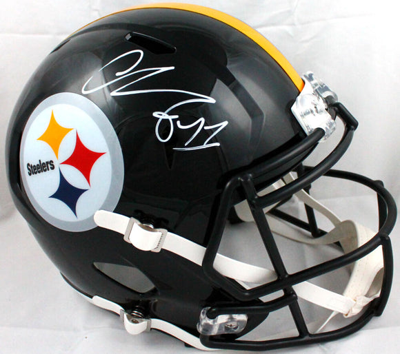 Chase Claypool Signed Pittsburgh Steelers F/S Speed Helmet-Beckett W Hologram *White Image 1